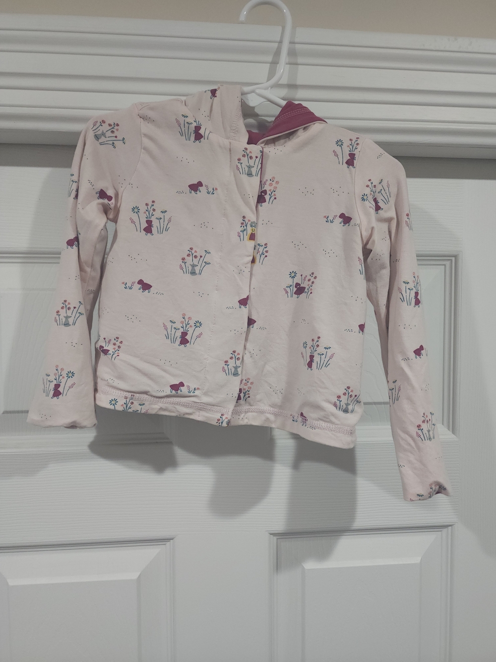 Magnetic Me Light Pink Floral Hooded Jacket
